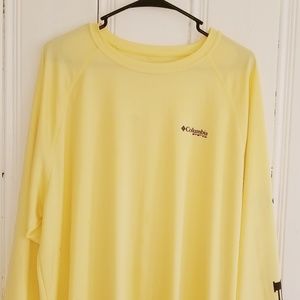 Columbia PFG yellow mens shirt XL long sleeve